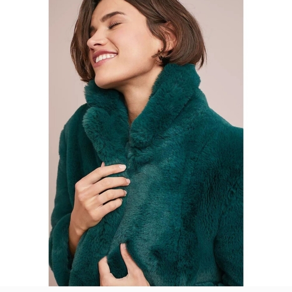 Keepsake women's green faux fur Mob Wive bomber short jacket size L - Picture 16 of 17